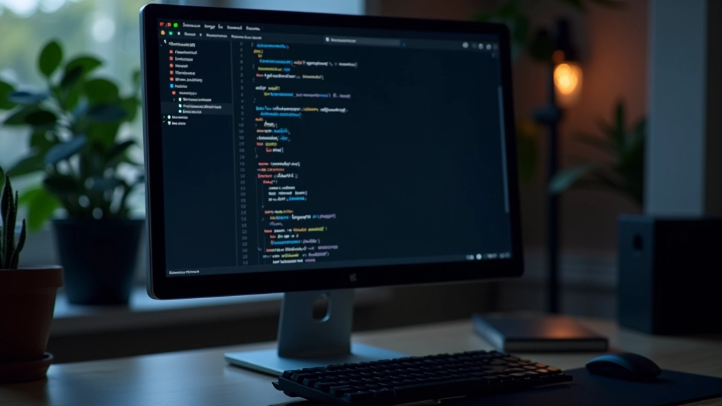 Programmatūra uz datora ekrāna ar GitHub interfejsu un koda rindām redzamas